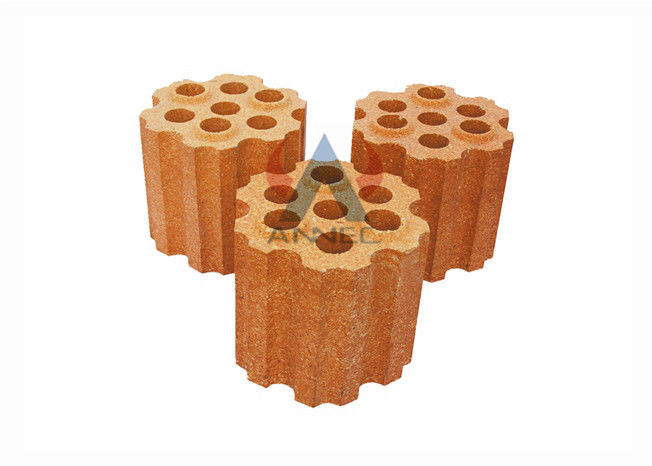 Silica Checker Clay Refractory Brick Multistage Batching With 37 Holes