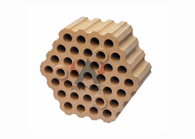 Silica Checker Clay Refractory Brick Multistage Batching With 37 Holes